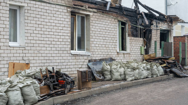 Professional Fire Damage Repair technician working in Marlton, MD